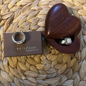 Silpada Silver Ring Set size 6